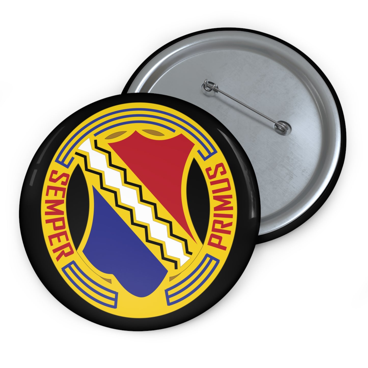 Custom Pin Buttons - DUI  - 1st Infantry Regiment  X 300