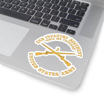 Kiss-Cut Stickers - Army - 2nd  Infantry Regiment Branch - Noli Me Tangere - US Army