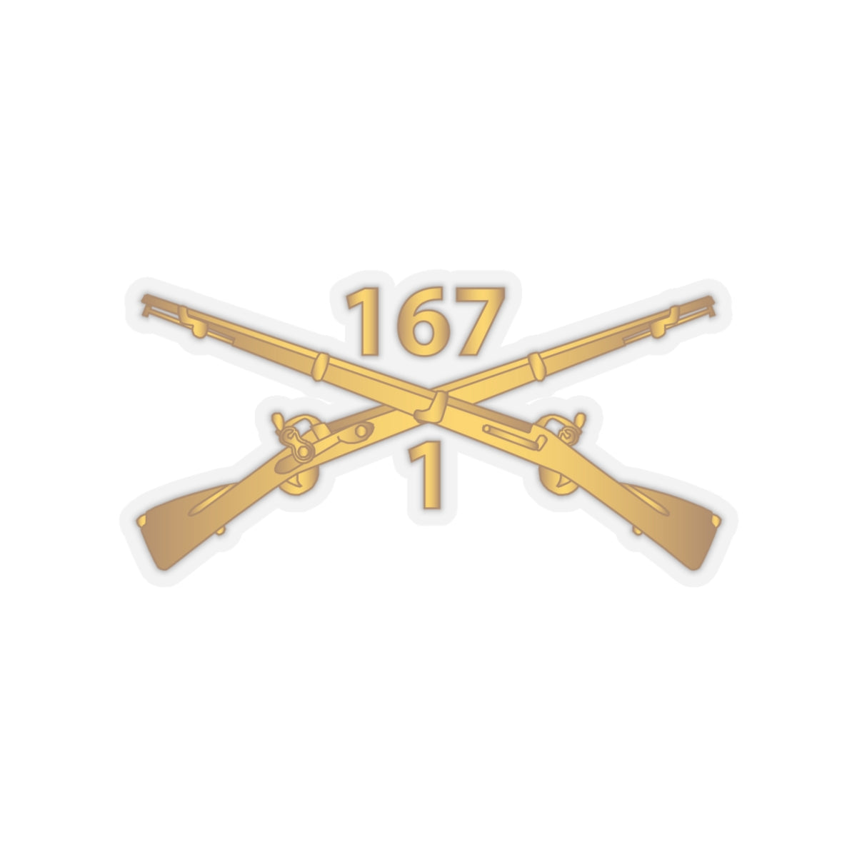 Kiss-Cut Stickers - Army - 1st Bn, 167th Infantry - Inf Branch wo Txt X 300