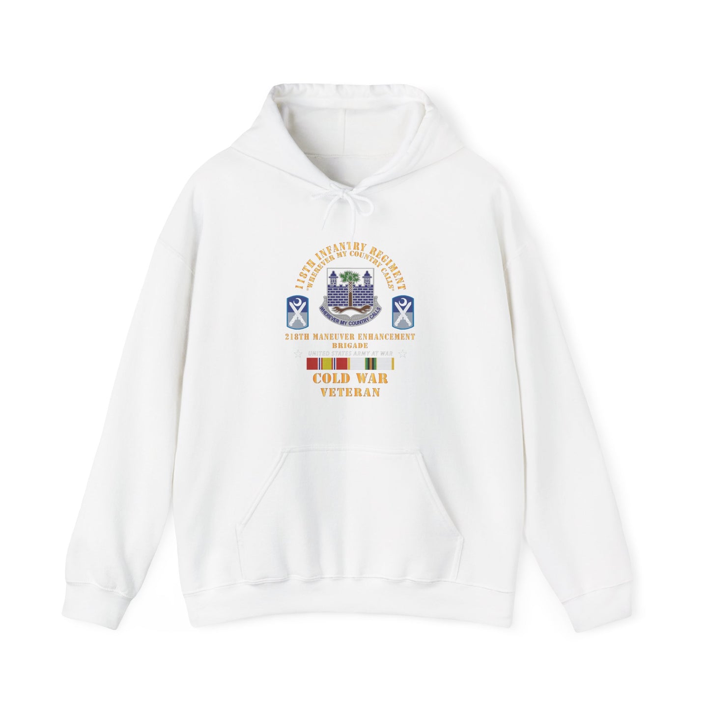 Unisex Heavy Blend™ Hooded Sweatshirt - Army -  118th Infantry Regiment - 218th Manuver Enhancment Bde (MEB) w COLD SVC