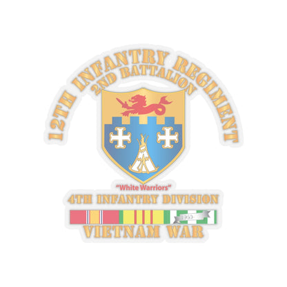 Kiss-Cut Stickers - Army - 2nd Bn 12th Inf w VN Svc Ribbons X 300