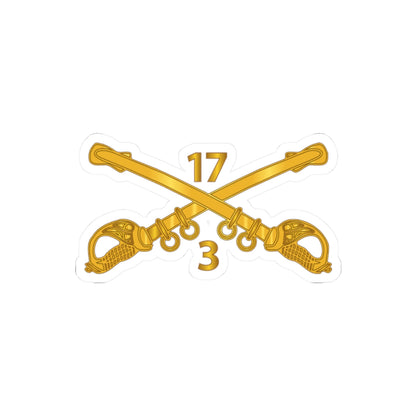 Kiss-Cut Stickers - Army - 3rd Squadron 17th Cavalry Regiment Branch wo Txt