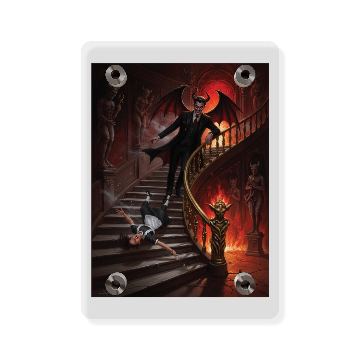 Acrylic Wall Art Panel - devil and maid