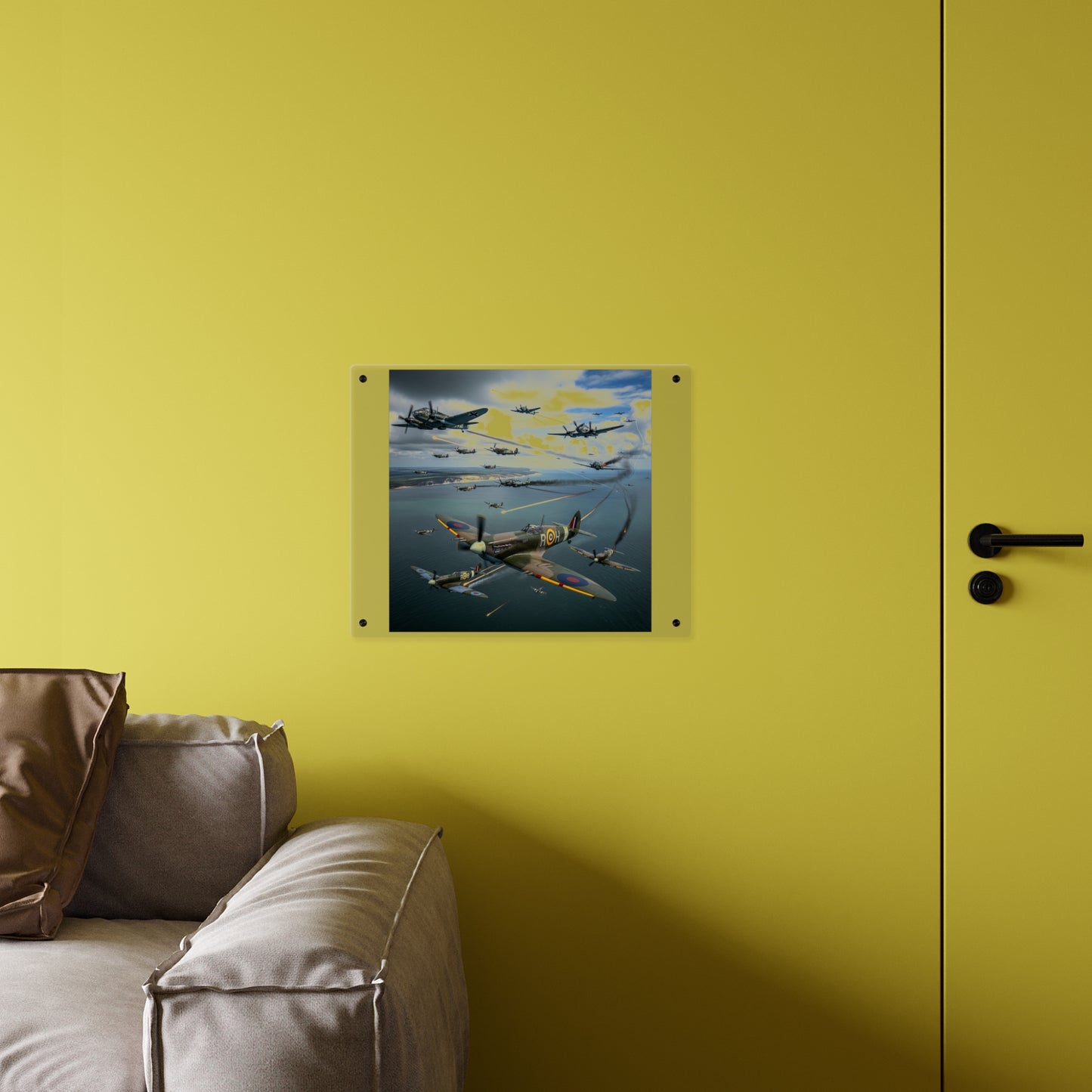 Acrylic Wall Art Panel - British and German aircraft during the Battle of Britain