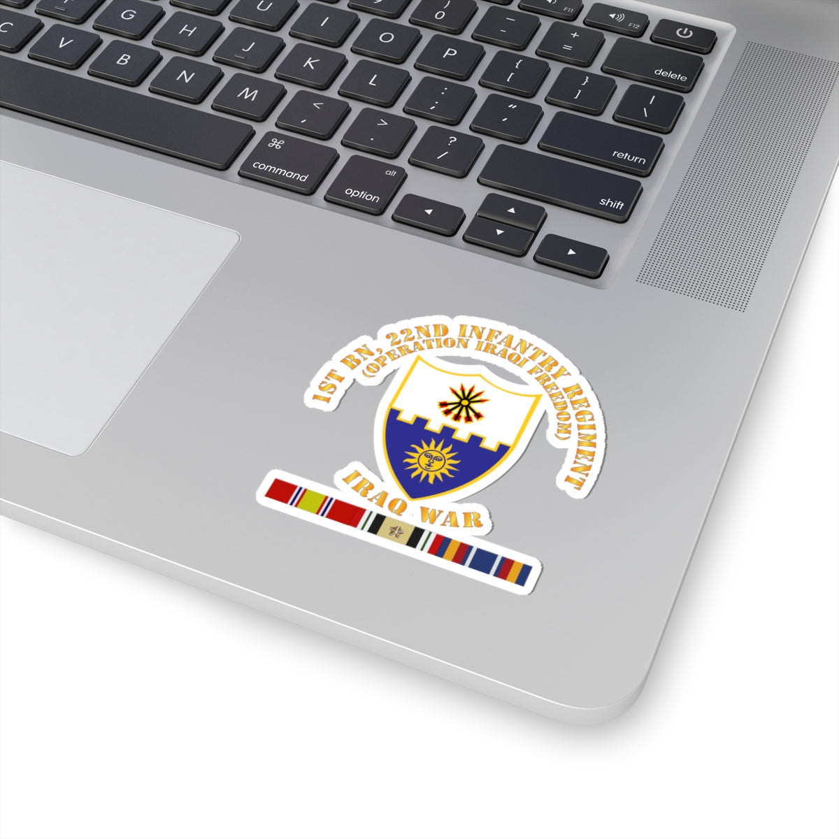 Kiss-Cut Stickers - Army - 1st Bn 22nd Infantry - OIF1 - w IRAQ SVC
