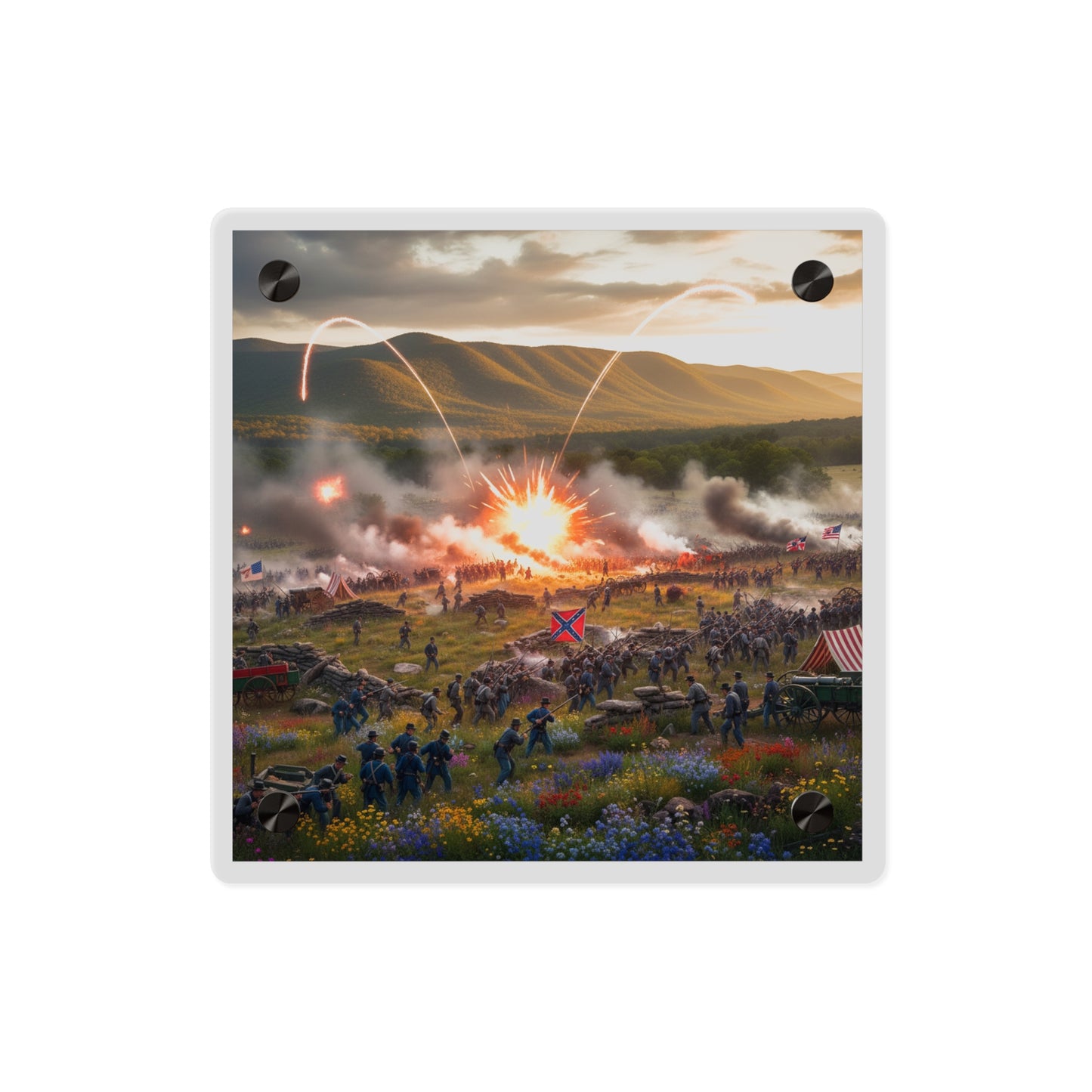 Acrylic Wall Art Panel - US Civil War Battle - Battle of Kennesaw Mountain Georgia