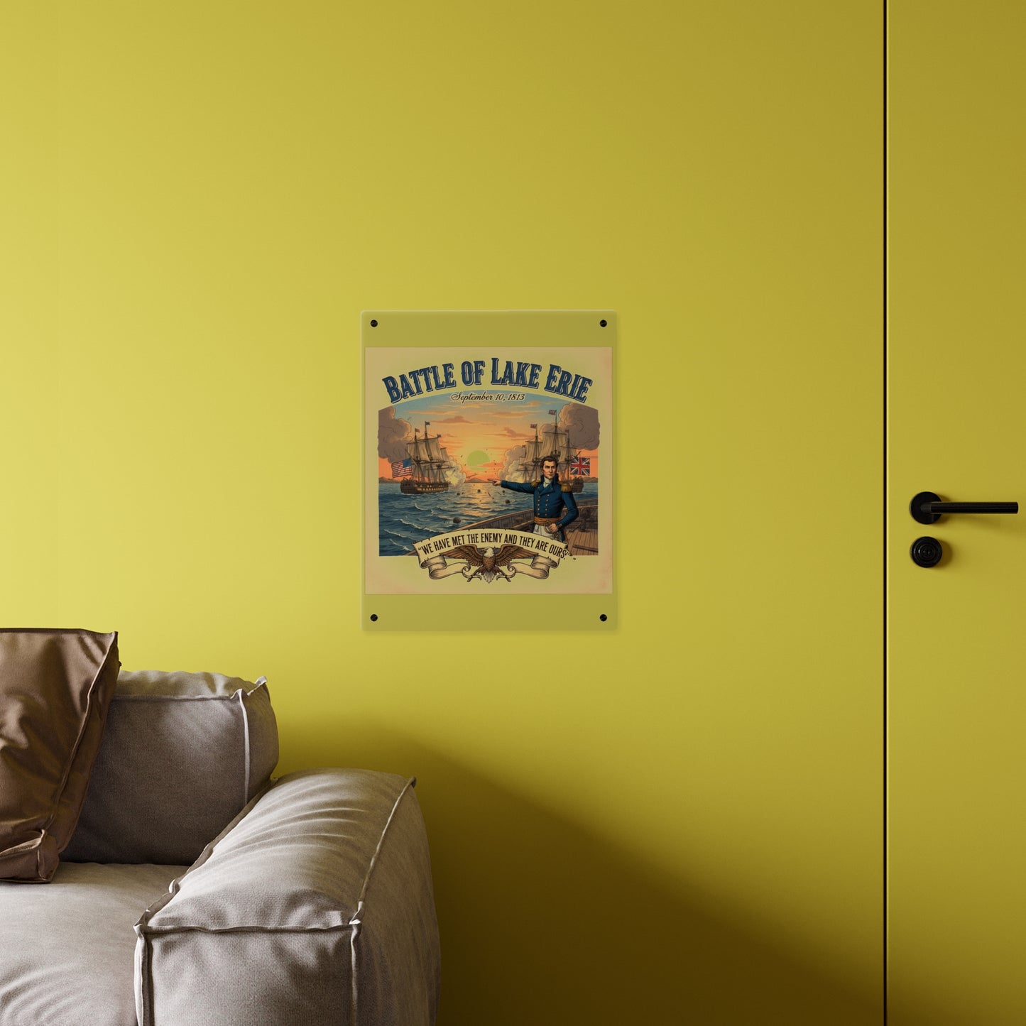 Acrylic Wall Art Panel - During the War of 1812, Commandant Perry’s American freshwater fleet takes on the Royal Navy in the Battle of Lake Erie