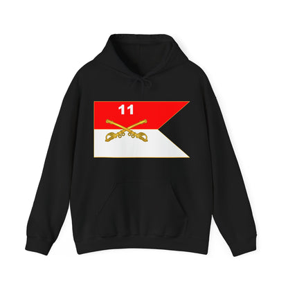 Unisex Heavy Blend™ Hooded Sweatshirt - Army - 11th Armored Cavalry Regiment - Guidon