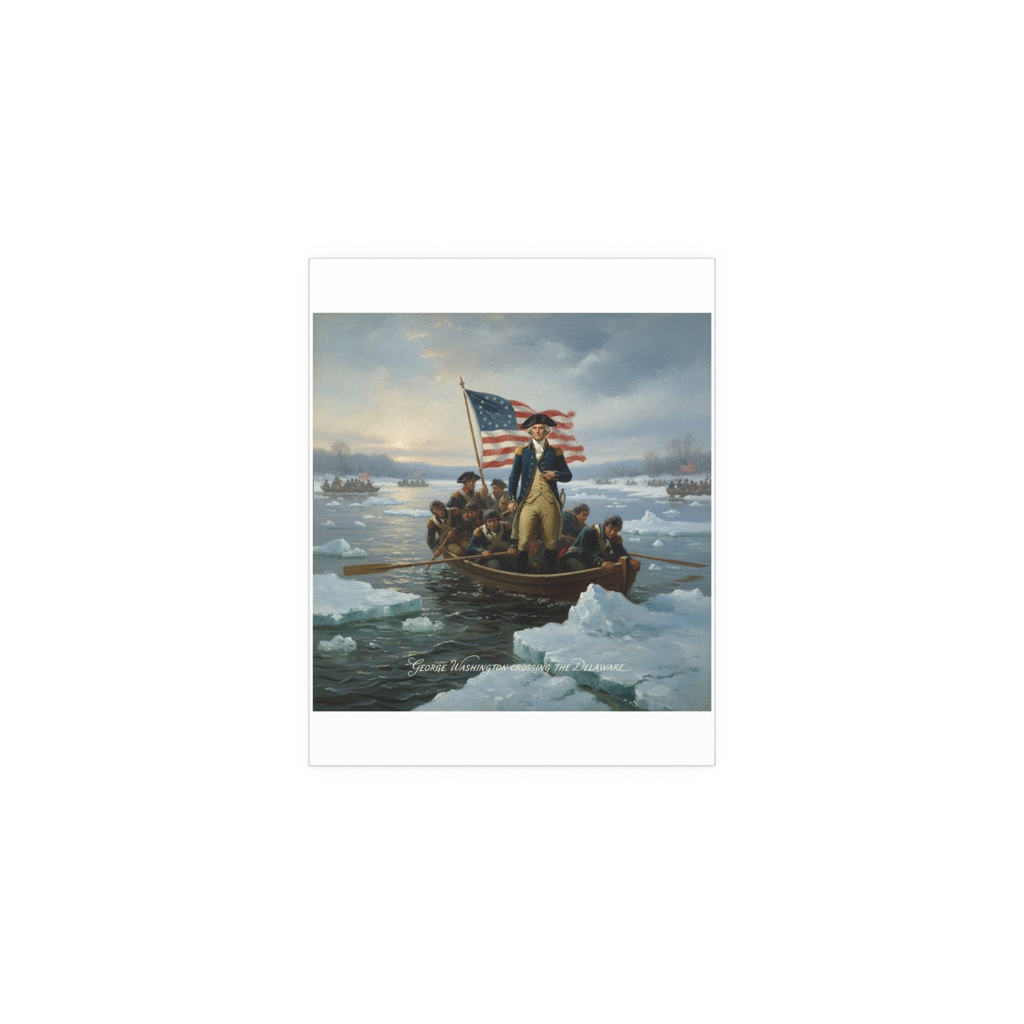 Indoor and Outdoor Silk Posters - Washington Crossing the Delaware duing the Revolutionary War