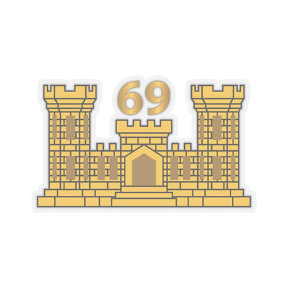 Kiss-Cut Stickers - Army - 69th Engineer Battalion - ENG Branch wo Txt X 300