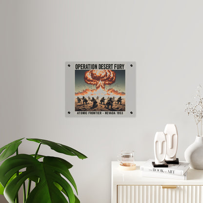 Acrylic Wall Art Panel - Atomic Testing in Nevada Desert Operation Fury