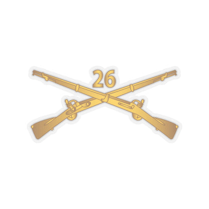 Kiss-Cut Stickers - Army - 26th Infantry Regiment - w Infantry Br wo Txt X 300