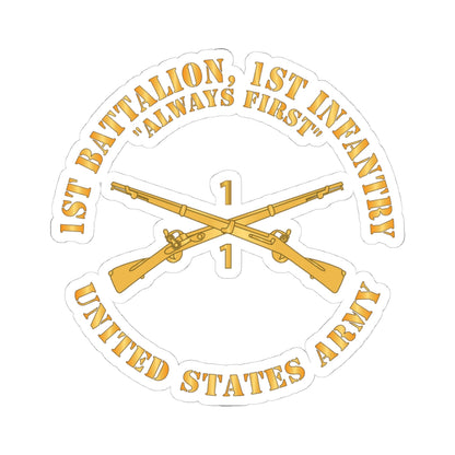 Kiss-Cut Stickers - Army - 1st Battalion, 1st Infantry Regiment Branch - Always First - US Army X 300