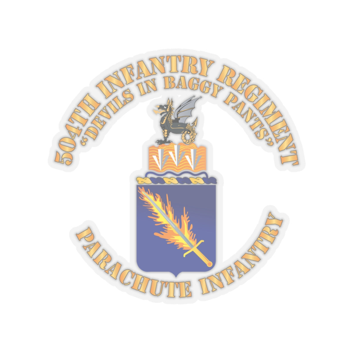 Kiss-Cut Stickers - Army - COA - 504th Infantry Regiment