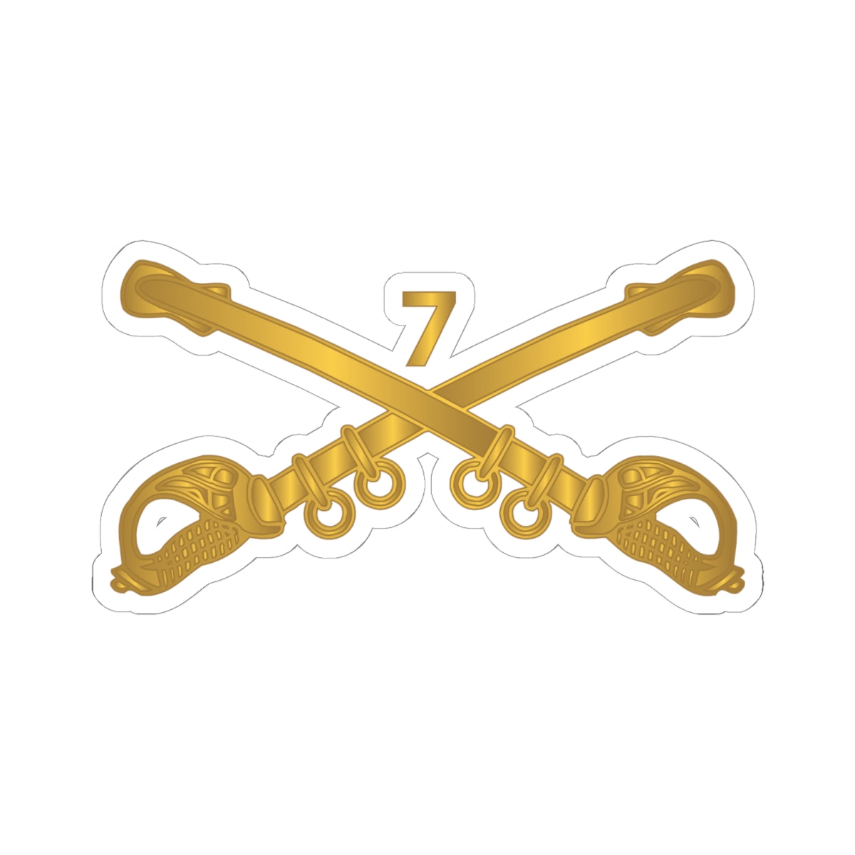 Stickers - Army 7th Cavalry Branch Kiss-Cut Stickers