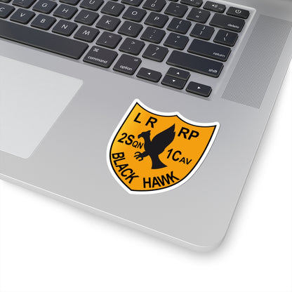 Kiss-Cut Stickers - Army - 2nd Squadron, 1st Cav Regt  LRRP - Black Hawk