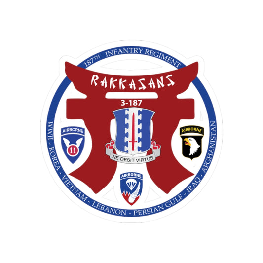 Kiss-Cut Stickers - 187th INF Regiment - Rakkasans - Special