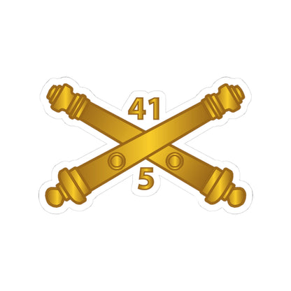 Kiss-Cut Stickers - Army - 5th Bn 41st Artillery  w Branch X 300