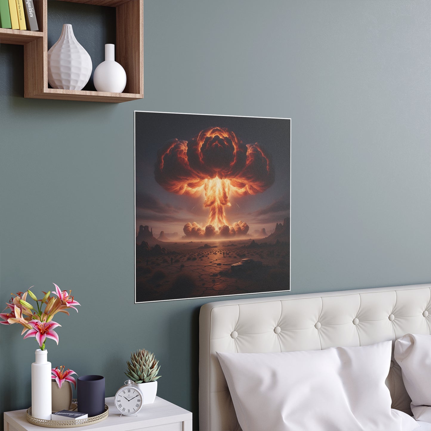 Indoor and Outdoor Silk Posters - Atomic Blast in the desert