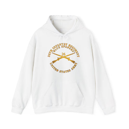 Unisex Heavy Blend™ Hooded Sweatshirt - Army - 26th Infantry Regiment - Blue Spaders w Infantry Br X 300