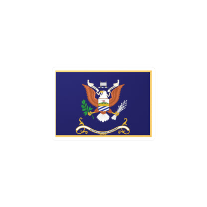 Kiss-Cut Vinyl Decals - Army - Regimental Colors - 7th Infantry Regiment  - WILLING AND ABLE - Flag w Fringe X 300