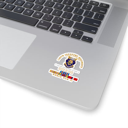 Kiss-Cut Stickers - Army -  149th Infantry Regiment - Battle of Leyet-Luzon - COA - WWII PAC SVC X 300