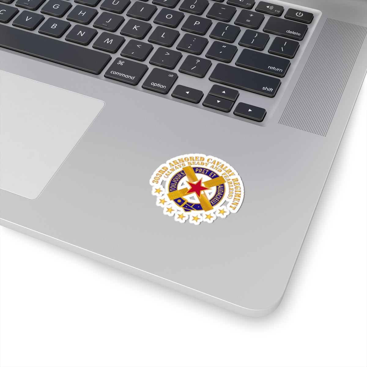 Kiss-Cut Stickers - Army - 303rd Armored Cavalry Regiment - DUI - Always Ready and Fearless X 300
