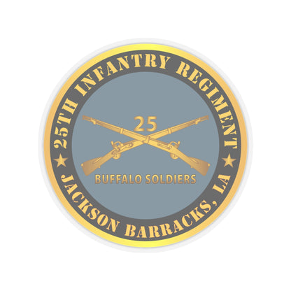 Kiss-Cut Stickers - Army - 25th Infantry Regiment - Jackson Barracks, LA - Buffalo Soldiers w Inf Branch