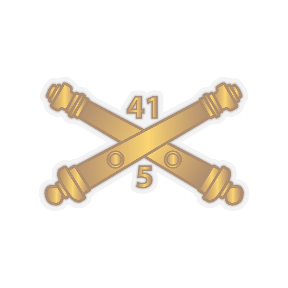 Kiss-Cut Stickers - Army - 5th Bn 41st Artillery  w Branch X 300
