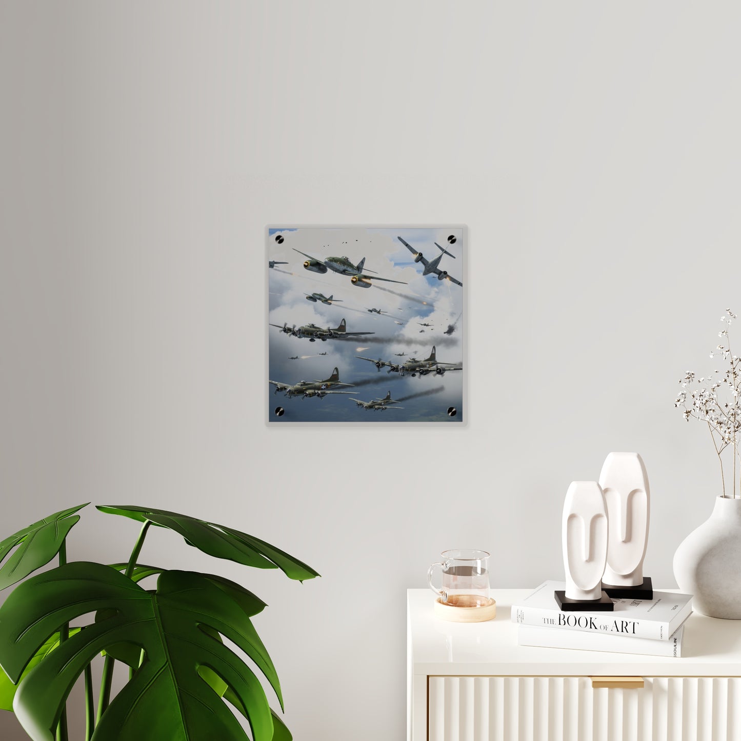Acrylic Wall Art Panel - German jet fighters attacking US bombing formations