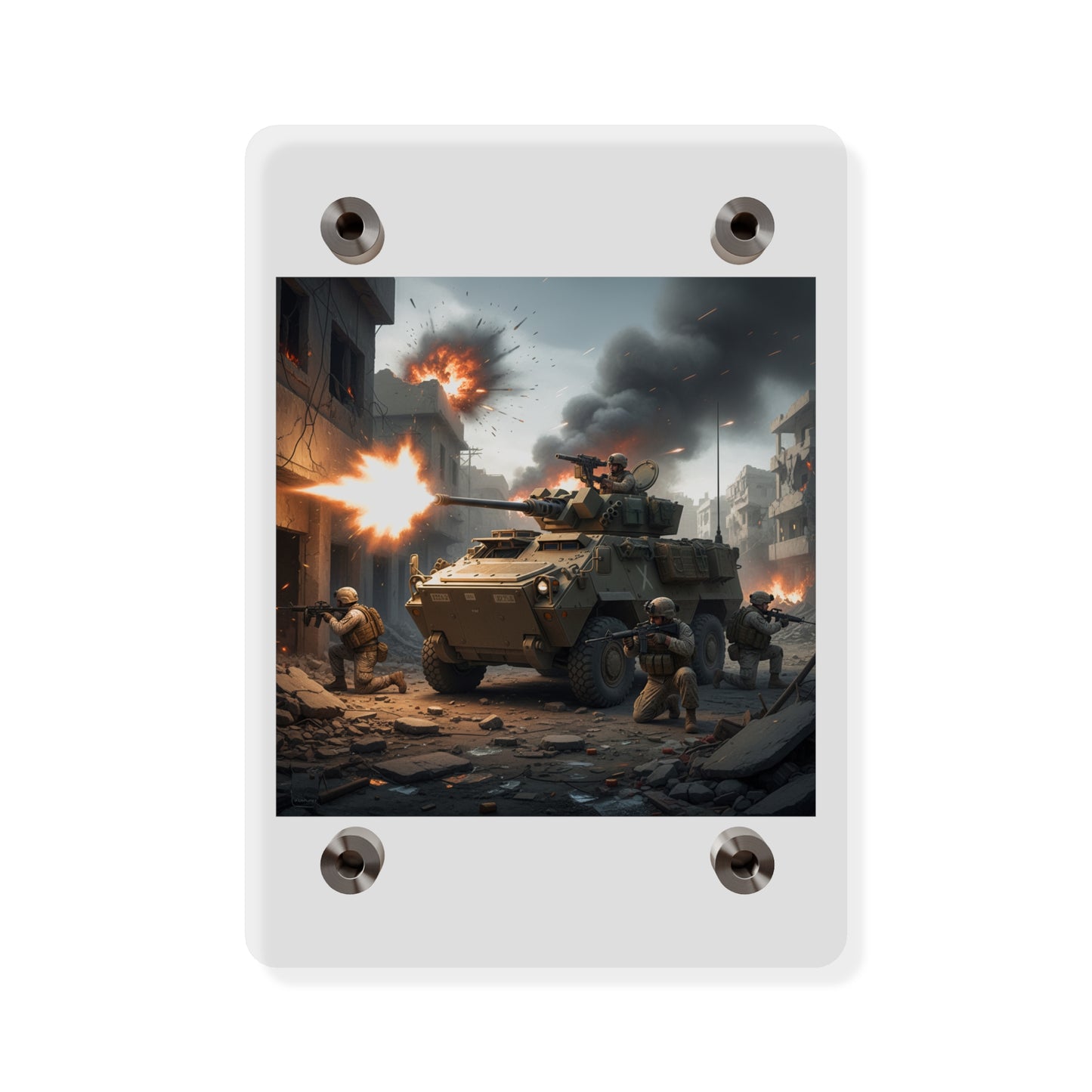 Acrylic Wall Art Panel - Marine LAV in support of the 2nd Battle of Fallujah