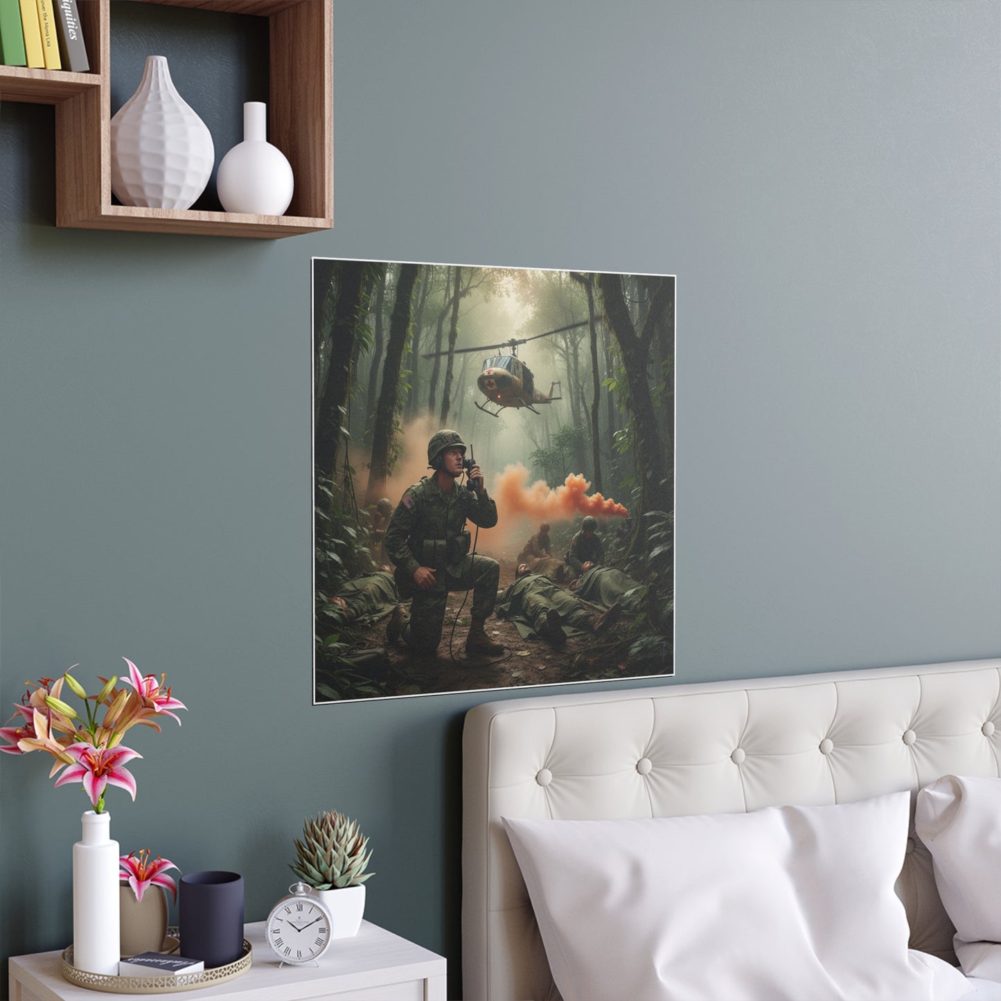 Indoor and Outdoor Silk Posters - Medevac Request - Vietnam