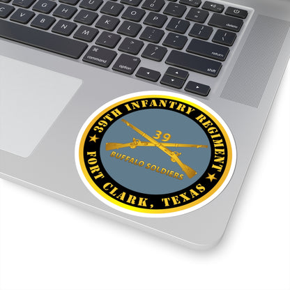Kiss-Cut Stickers - Army - 39th Infantry Regiment - Buffalo Soldiers - Fort Clark, TX w Inf Branch