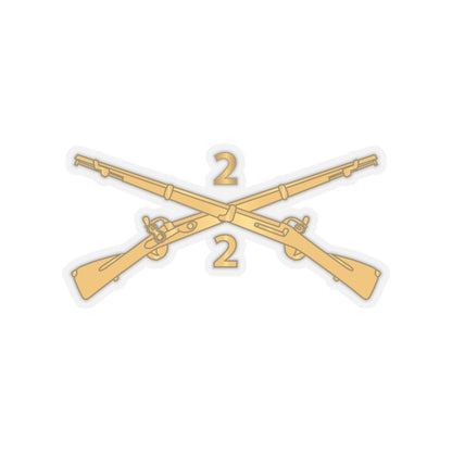 Kiss-Cut Stickers - Army - 2nd Battalion, 2nd Infantry Regiment Branch - wo Txt