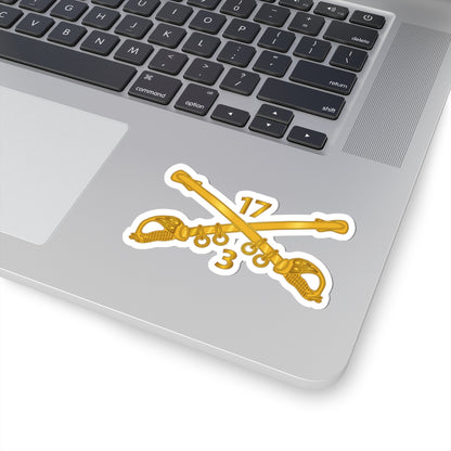 Kiss-Cut Stickers - Army - 3rd Squadron 17th Cavalry Regiment Branch wo Txt