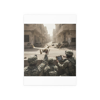 Indoor and Outdoor Silk Posters - UAV Raven in Iraq war
