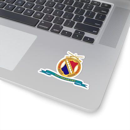 Kiss-Cut Stickers - Army - 1st Infantry Regiment  w Br - Ribbon