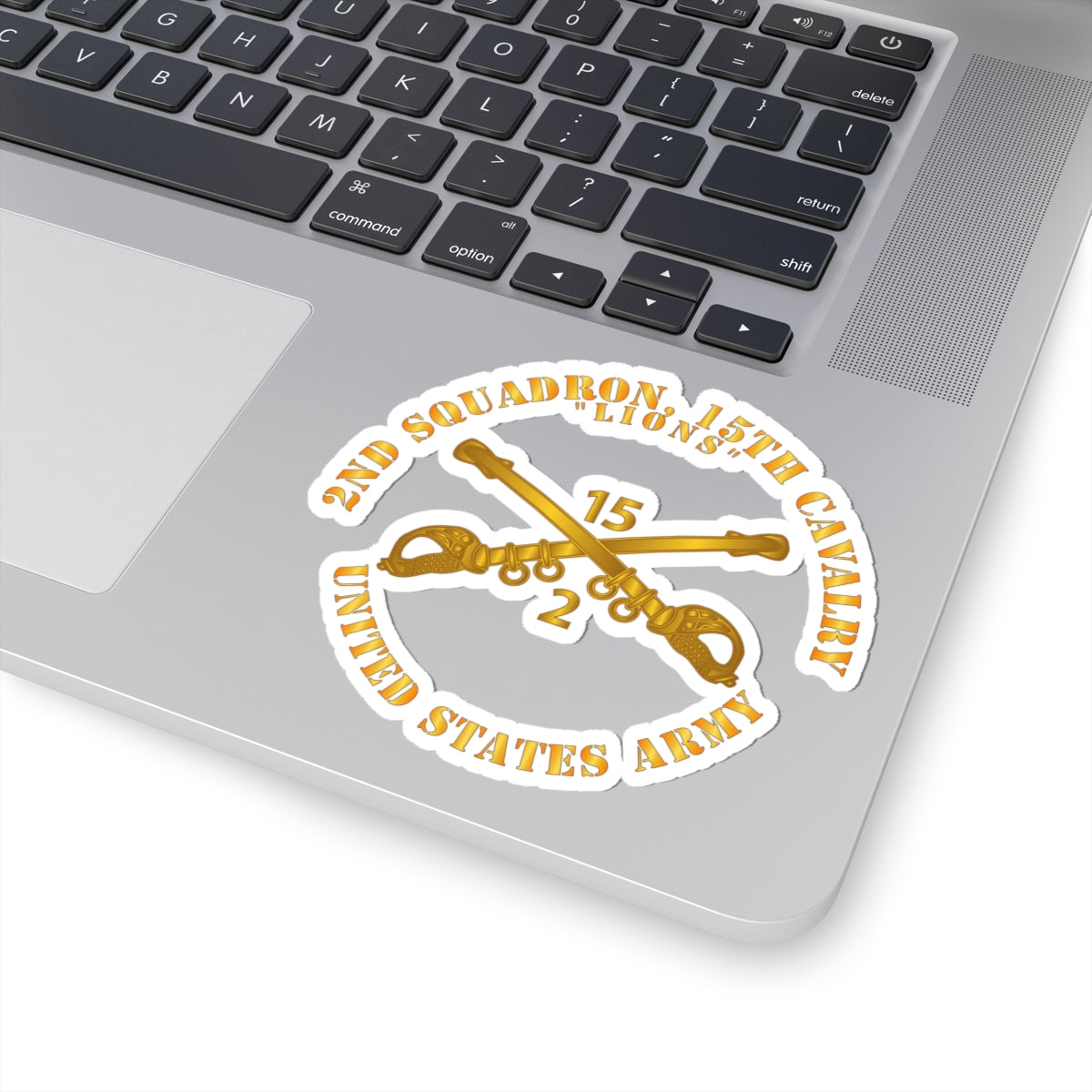 Kiss-Cut Stickers - Army -  2nd Squadron, 15th Cavalry - Lions w Br