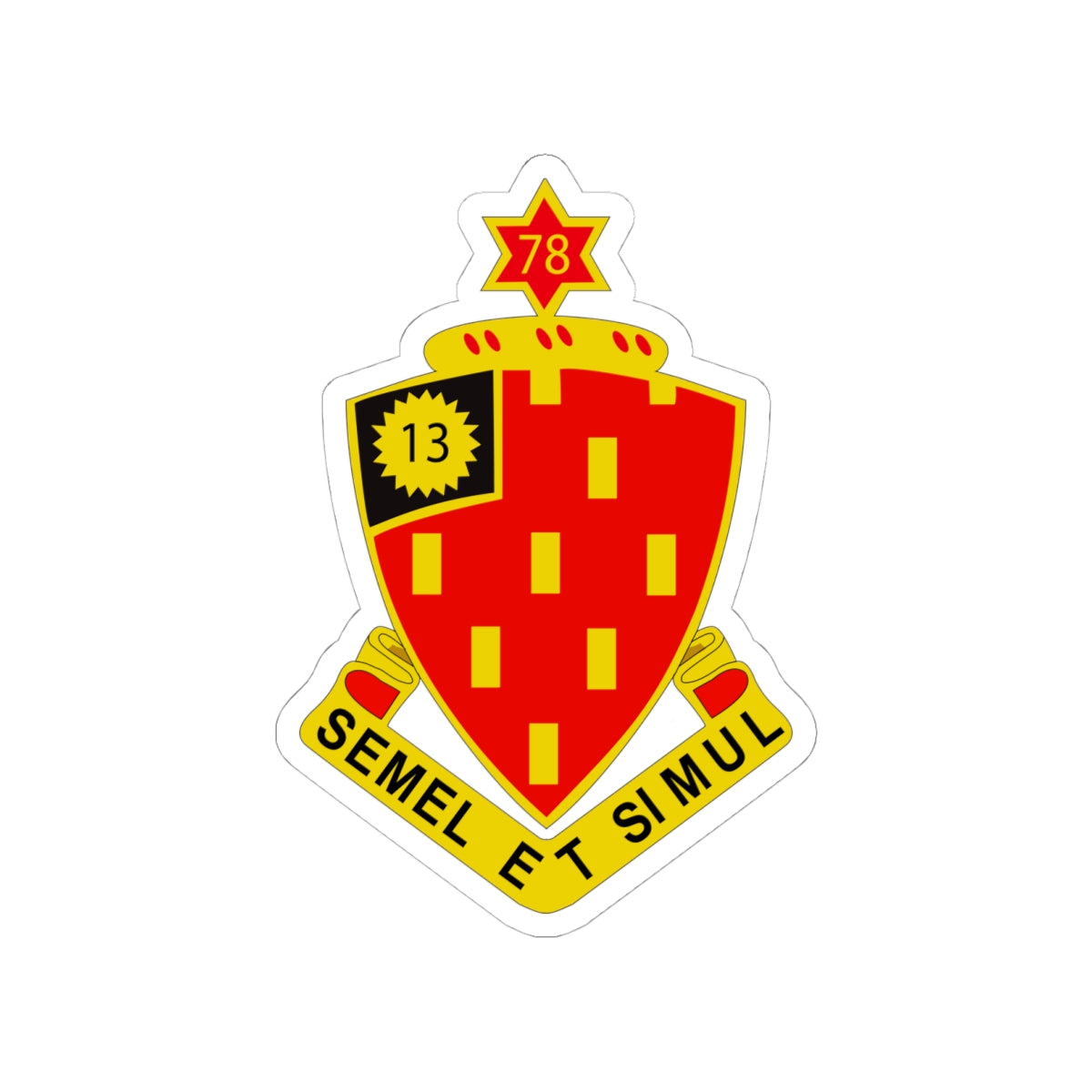 Kiss-Cut Stickers - Army - 78th Field Artillery Regiment wo Txt