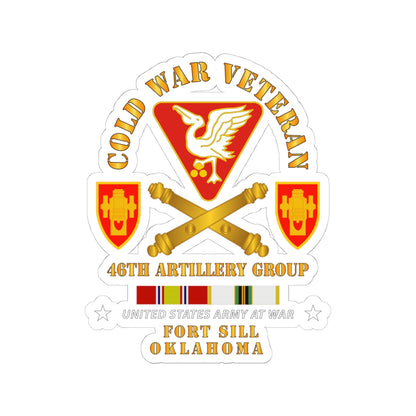 Kiss-Cut Stickers - Army - Cold War Vet - 46th Artillery Group - Fort Sill, OK w COLD SVC