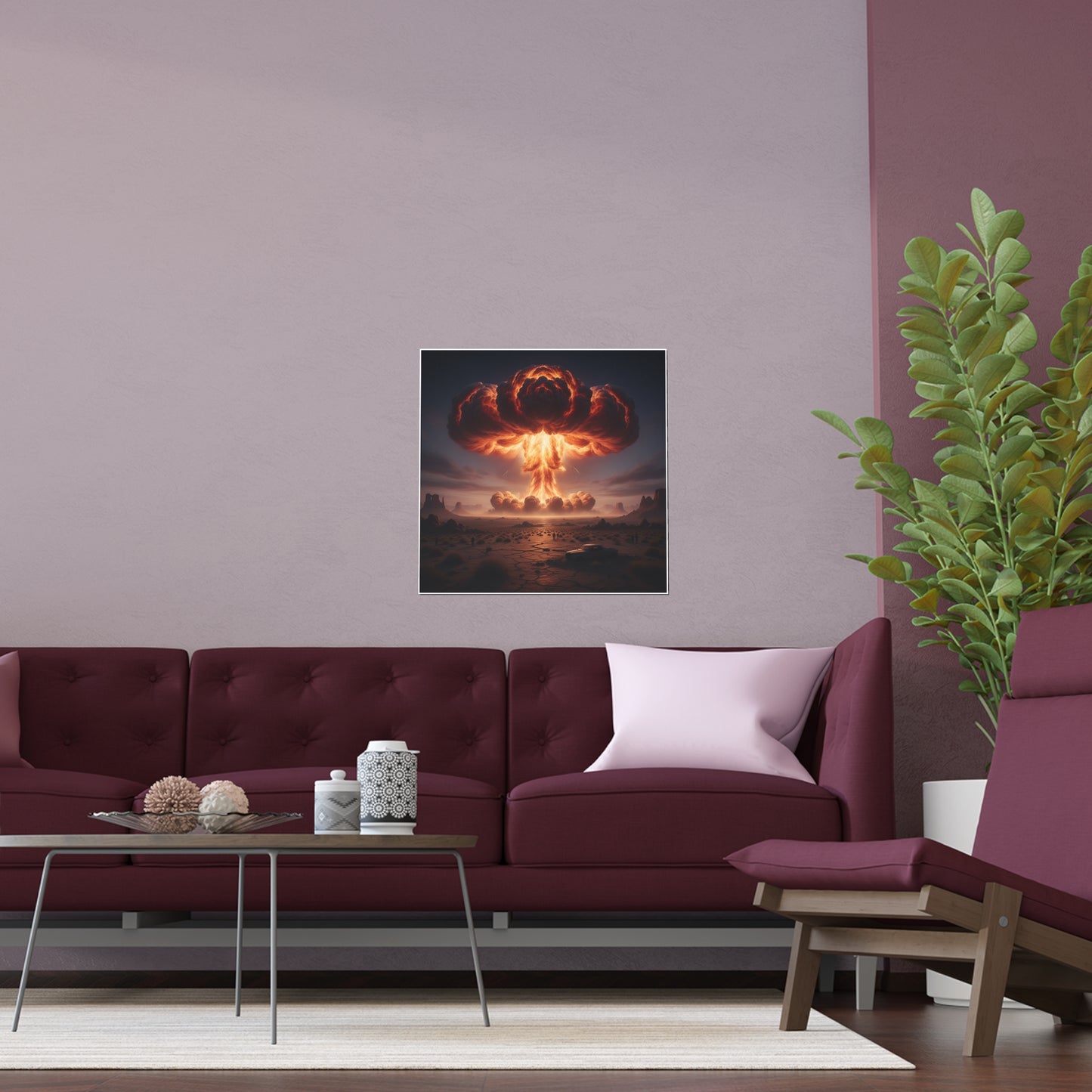 Indoor and Outdoor Silk Posters - Atomic Blast in the desert