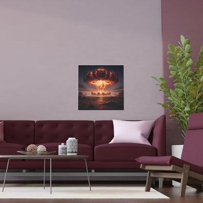 Indoor and Outdoor Silk Posters - Atomic Blast in the desert