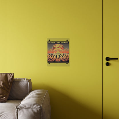 Acrylic Wall Art Panel - Atomic Testing in Nevada Desert Operation Fury - Toward the attack