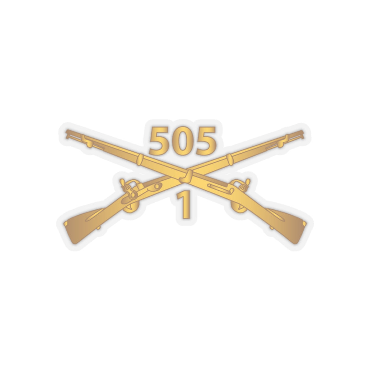 Kiss-Cut Stickers - Army -  1st Bn, 505th Infantry Regiment Branch wo Txt X 300
