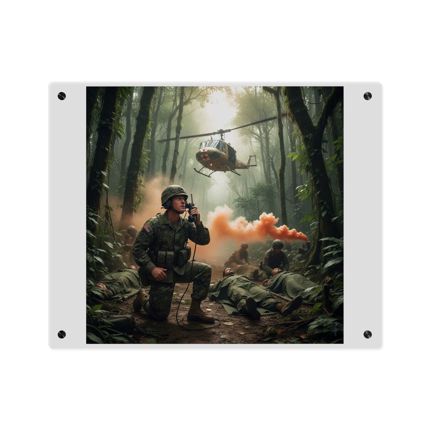 Acrylic Wall Art Panel - Medevac Request - Vietnam