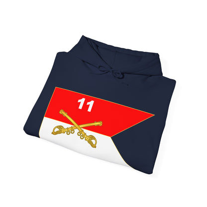 Unisex Heavy Blend™ Hooded Sweatshirt - Army - 11th Armored Cavalry Regiment - Guidon