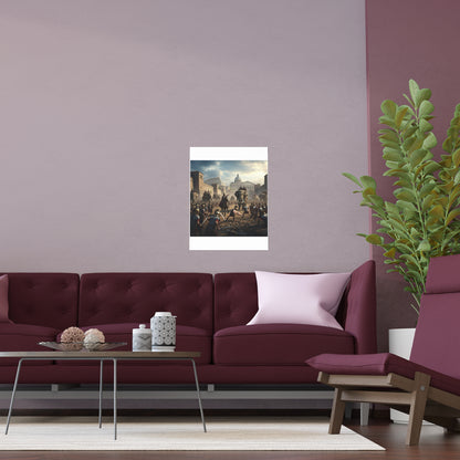 Indoor and Outdoor Silk Posters - Hannibal Battling the Roman Legions as he Enters Rome