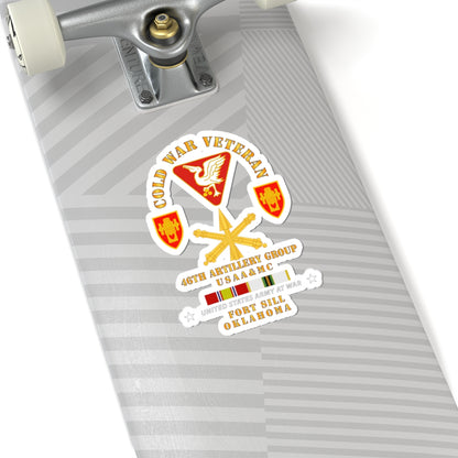 Kiss-Cut Stickers - Army - Cold War Vet - 46th Artillery Group - Fort Sill, OK - Missle Branch w COLD SVC