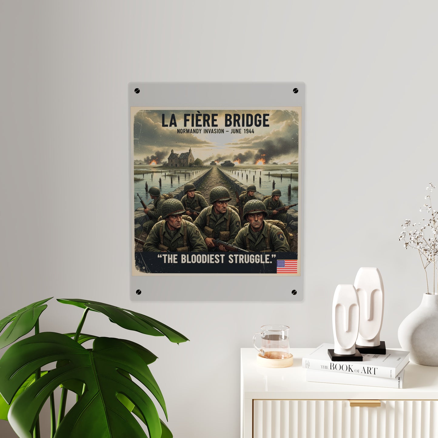 Acrylic Wall Art Panel - 82nd Airborne at the La Fière Bridge