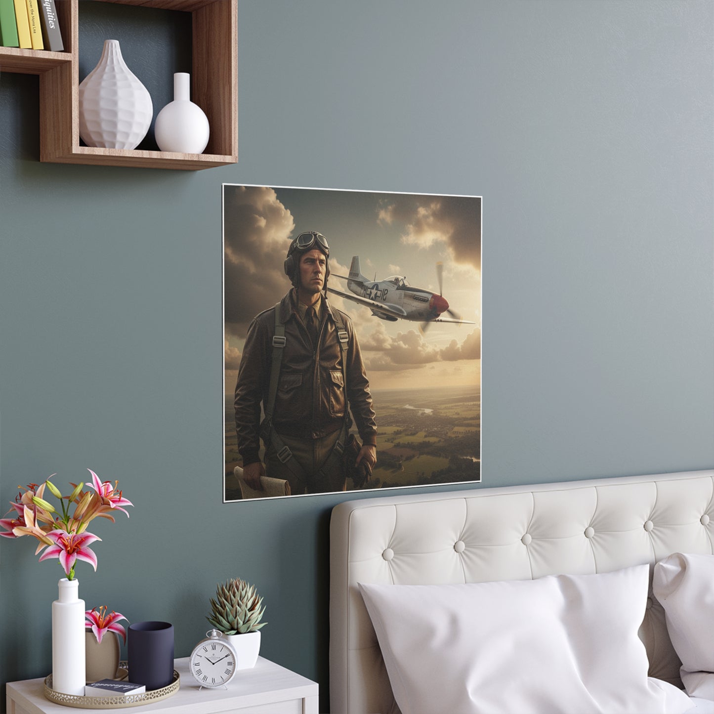 Indoor and Outdoor Silk Posters - Army Air Corps Pilot